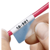 Casete de 50 Etiquetas Autolaminadas de 25.4 x 165.1 mm, para Cables de 12.1 a 40.4 mm de Diámetro, Área de Impresión Color Blanco